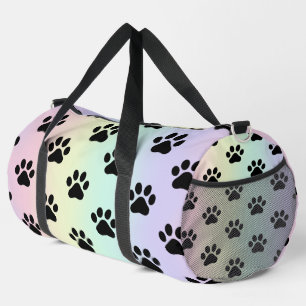 Sonnenaufgangs-Verlauf-Pfotenabdruck-Tasche für Ha Duffle Bag