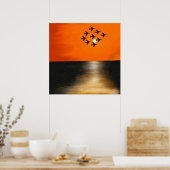 Sonnenaufgangsbildung Poster (Küche)