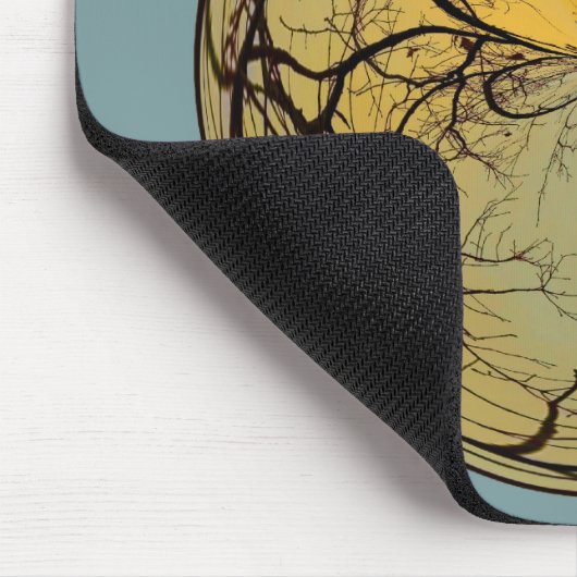 Sonnenaufgangsblase mit Baum Mousepad (Ecke)