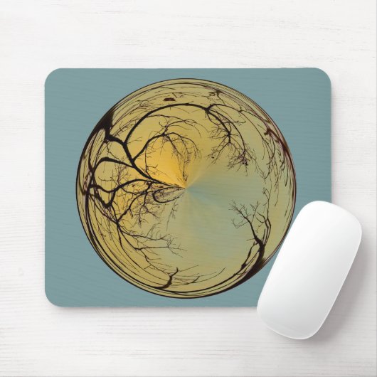 Sonnenaufgangsblase mit Baum Mousepad (Mit Mouse)