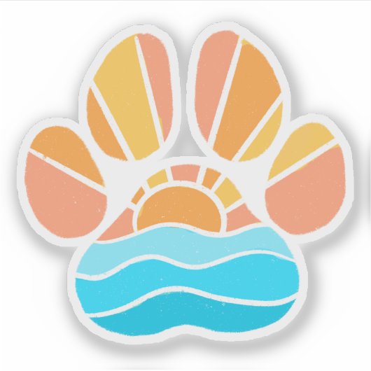 Sonnenaufgangsblume Aufkleber (Vorderseite)