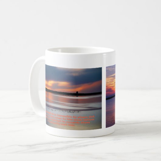 Sonnenaufgangscripture-Tasse Kaffeetasse (Vorderseite Links)