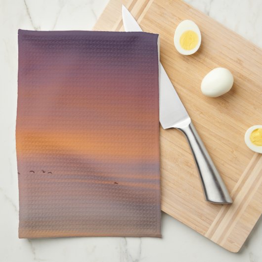 Sonnenaufgangsflug Geschirrtuch (Viertel Falte)