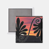 Sonnenaufgangsgrenze Magnet (Vorderseite/Rückseite)