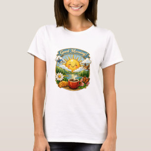 Sonnenaufgangskaffee am Fluss T-Shirt