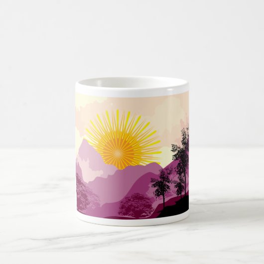 Sonnenaufgangslandschaft Kaffeetasse (Mittel)