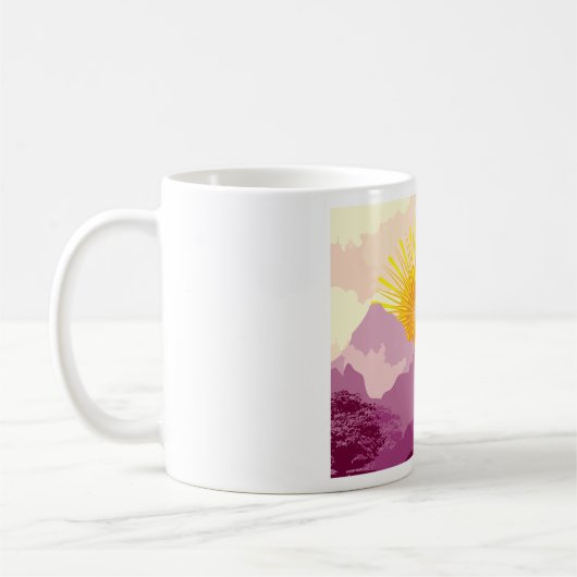 Sonnenaufgangslandschaft Kaffeetasse (Links)
