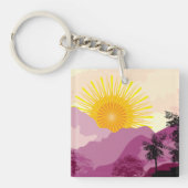 Sonnenaufgangslandschaft Schlüsselanhänger (Vorderseite)