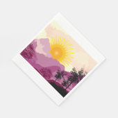 Sonnenaufgangslandschaft Serviette (Ecke)