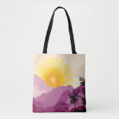 Sonnenaufgangslandschaft Tasche (Vorderseite)