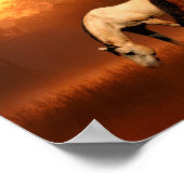 Sonnenaufgangspferde Poster (Ecke)