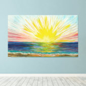 Sonnenaufgangsreflektionen Leinwanddruck (Insitu (Holzboden))