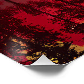 Sonnenaufgangsreflexion Alpensee Bergsilhouette Poster (Ecke)