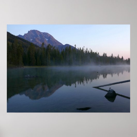 Sonnenaufgangsreflexion am String Lake II Poster (Vorne)