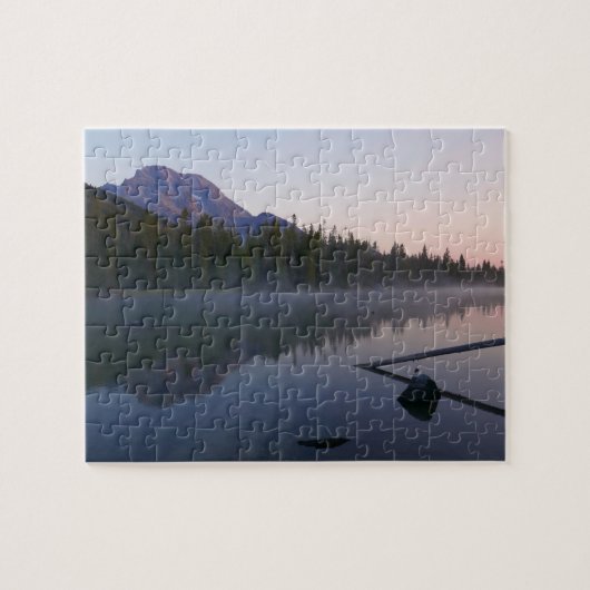 Sonnenaufgangsreflexion am String Lake II Puzzle (Horizontal)