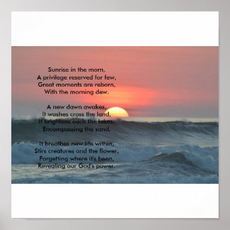 Sonnenaufgangsschild Poster