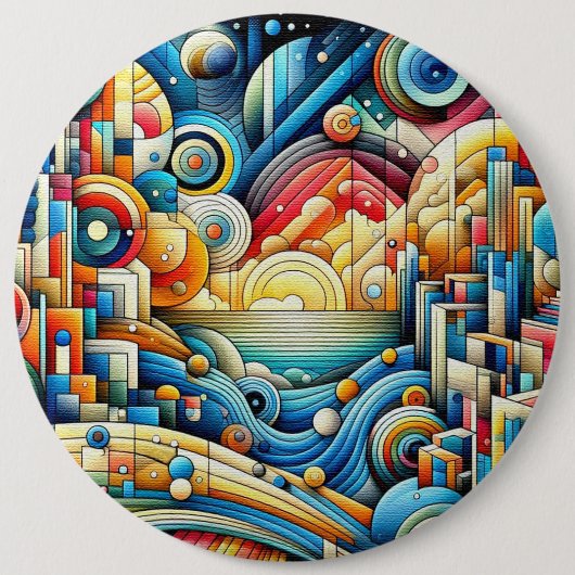 Sonnenaufgangsstadt button (Vorderseite)