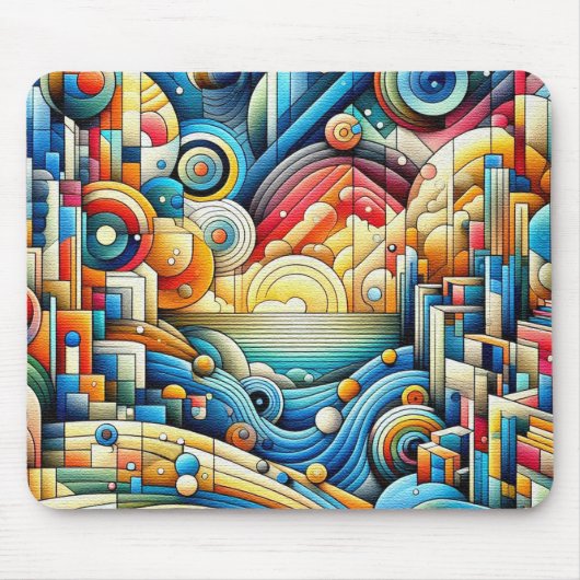 Sonnenaufgangsstadt  mousepad (Vorne)