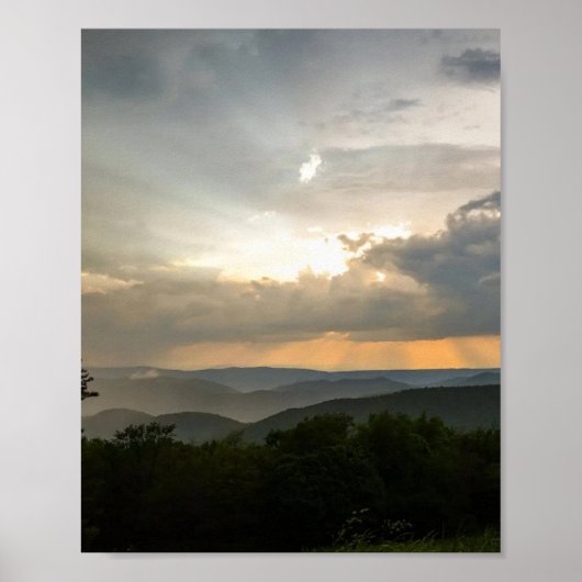 Sonnenausbruch am Aussichtspunkt Poster (Vorne)