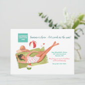 Sonnenbad Einladung (Stehend Vorderseite)