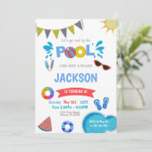 Sonnenbad Geburtstagseinladungen Einladung (Stehend Vorderseite)