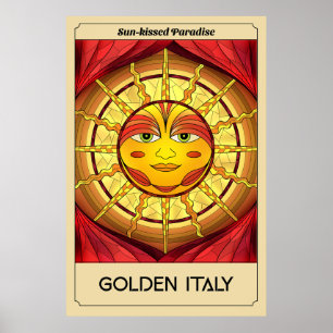 Sonnenbad Golden Italien Poster