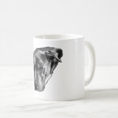 Sonnenbad - Pitbull Mix Portrait Kaffeetasse (VorderseiteRechts)
