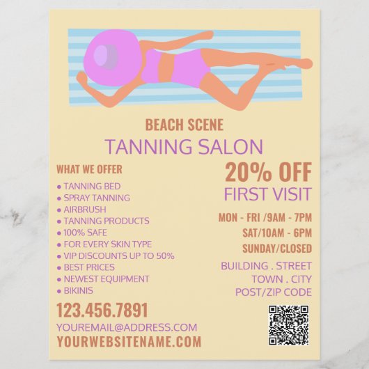 Sonnenbad, Solarium Werbung Flyer (Vorne)