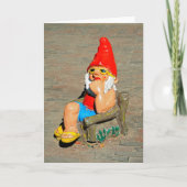 Sonnenbadegartenzwerg Karte (Vorderseite)