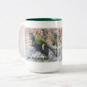 Sonnenbaden farbenfroh farbige Lizard Reptile Zweifarbige Tasse (Vorderseite Links)