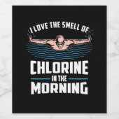 Sonnenbaden - ich Liebe den Geruch von Chlor Weinetikett (Einzelnes Label)