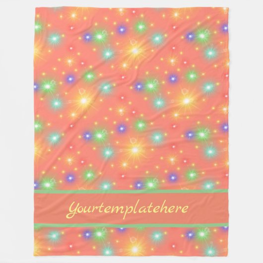 Sonnenbaden Sie in vielen fröhlichen digitalen Par Fleecedecke (Vorderseite)