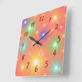 Sonnenbaden Sie in vielen fröhlichen digitalen Par Quadratische Wanduhr (Winkel)