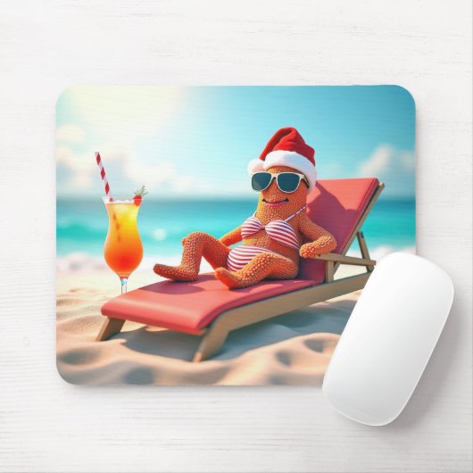 Sonnenbaden Starfish mit Cocktail Mousepad (Mit Mouse)