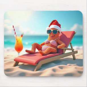 Sonnenbaden Starfish mit Cocktail Mousepad