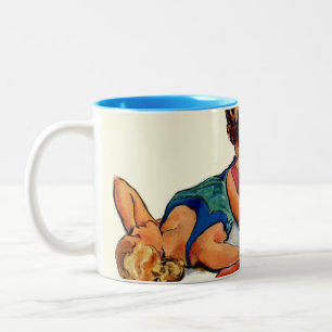 Sonnenbadende Zweifarbige Tasse