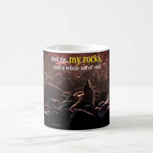 Sonnenbadender Seelöwe Kaffeetasse (Mittel)