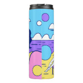 Sonnenbäder am Strand mit einem Cocktail in der Ha Thermosbecher (Rückseite)