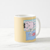 Sonnenbader bei Beach Hand Drawn Art Kaffeetasse (VorderseiteRechts)