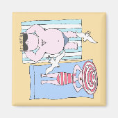 Sonnenbader bei Beach Hand Drawn Art Magnet (Vorne)