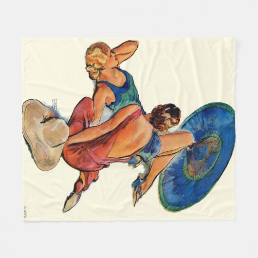 Sonnenbäder Fleecedecke (Vorderseite (Horizontal))