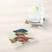 Sonnenbäder Glasuntersetzer (Schrägansicht)