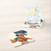 Sonnenbäder Rechteckiger Pappuntersetzer (Vor Ort)