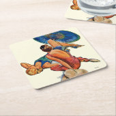 Sonnenbäder Rechteckiger Pappuntersetzer (angewinkelt)