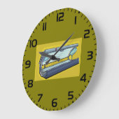 Sonnenbank Retro-Spa Große Wanduhr (Winkel)