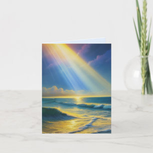 Sonnenbänke auf der Sea Grußkarte Karte