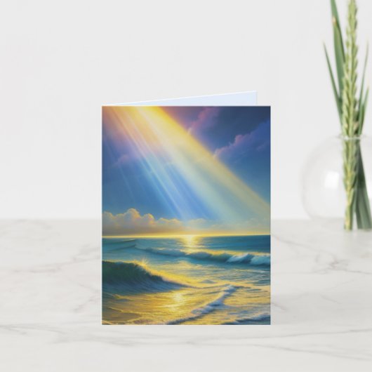 Sonnenbänke auf der Sea Grußkarte Karte (Vorderseite)