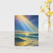 Sonnenbänke auf der Sea Grußkarte Karte (Gelbe Blume)