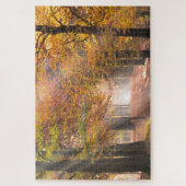 Sonnenbänke im Herbstwald Puzzle (Vertikal)