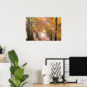 Sonnenbänke in einem Herbstposter Poster (Heimbüro)